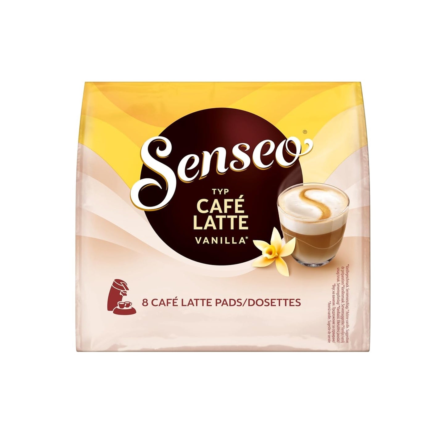 Senseo Pads Café Latte Vainilla, 5 x 8 Getränke, 40 Kaffeepads