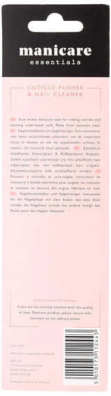 Empujador de cutículas y limpiador de uñas, herramienta profesional de manicura/pedicura, acero inoxidable de doble cabeza, perfecto para cutículas demasiado crecidas, limpia debajo/alrededor de las uñas, elimina el esmalte de uñas