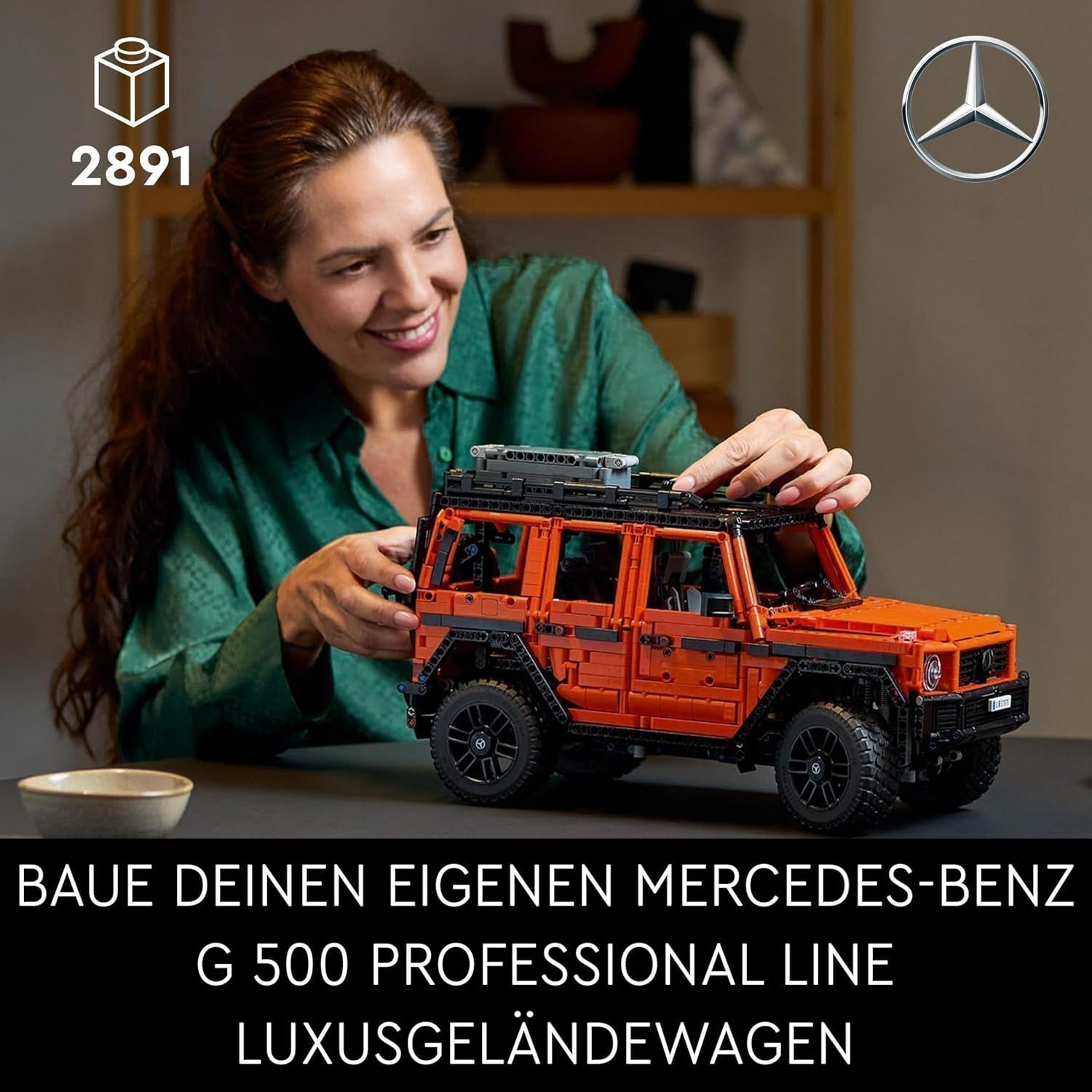 LEGO Technic Mercedes-Benz G 500 Professional Line, Kit de construcción de modelos de coche Clase G, regalo para adultos, set de vehículos todoterreno de lujo, Mercedes coleccionable, coche de juguete 42177 Juegos de construcción Besuche den LEGO-Store