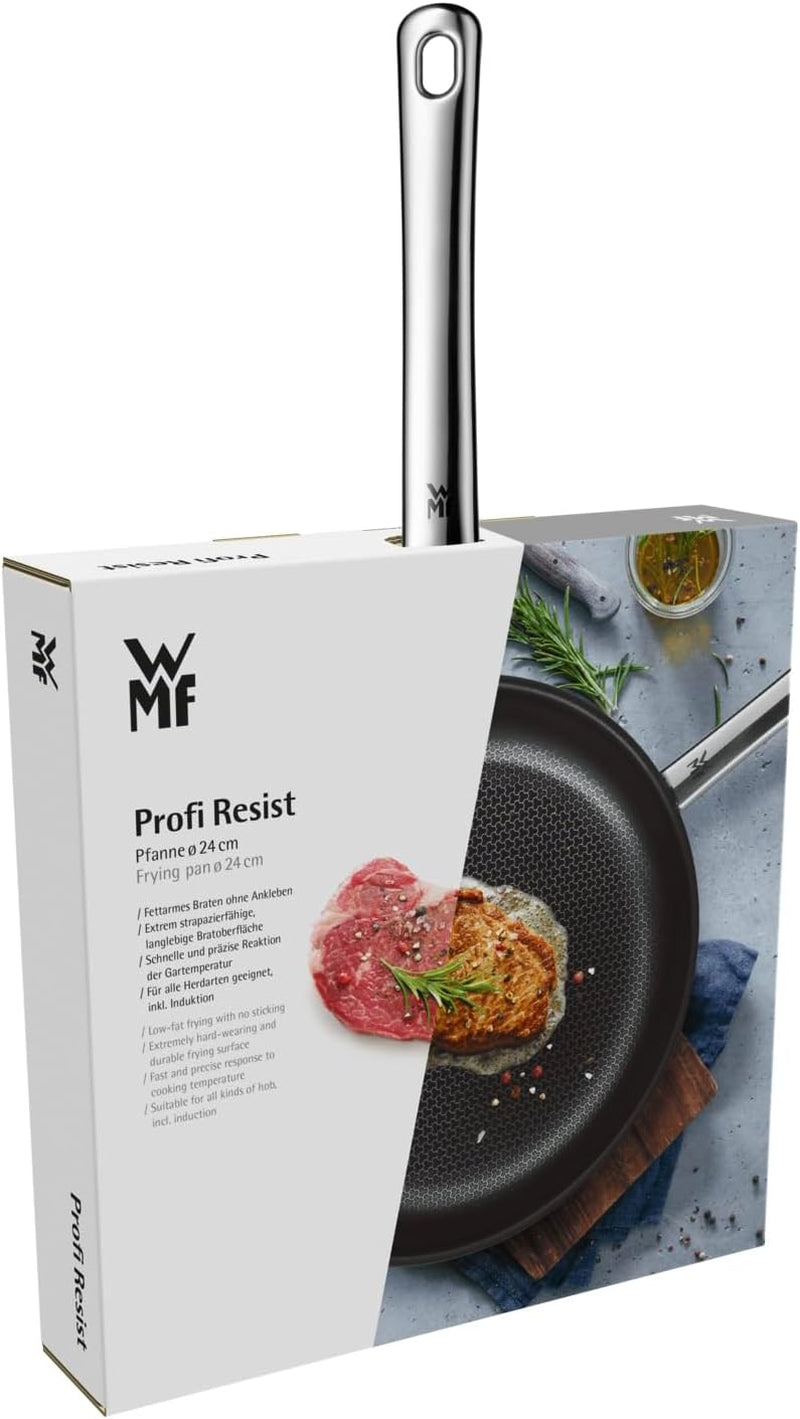 Sartén de inducción WMF Profi Resist 24 cm, material con revestimiento multicapa, estructura alveolar, mango de acero inoxidable, apta para horno Ollas y Sartenes Naty Shop