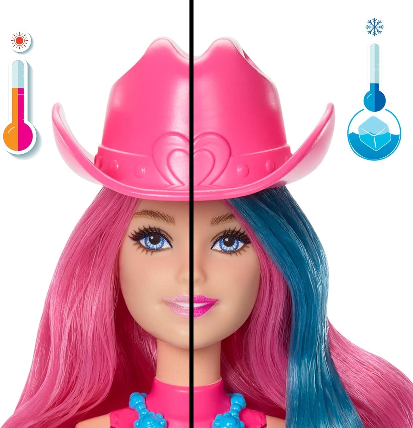 Muñeca Barbie Color Reveal y accesorios con 6 sorpresas, serie Disco Star con purpurina metálica y parte superior que cambia de color (los estilos pueden variar), JCP01, 32 cm