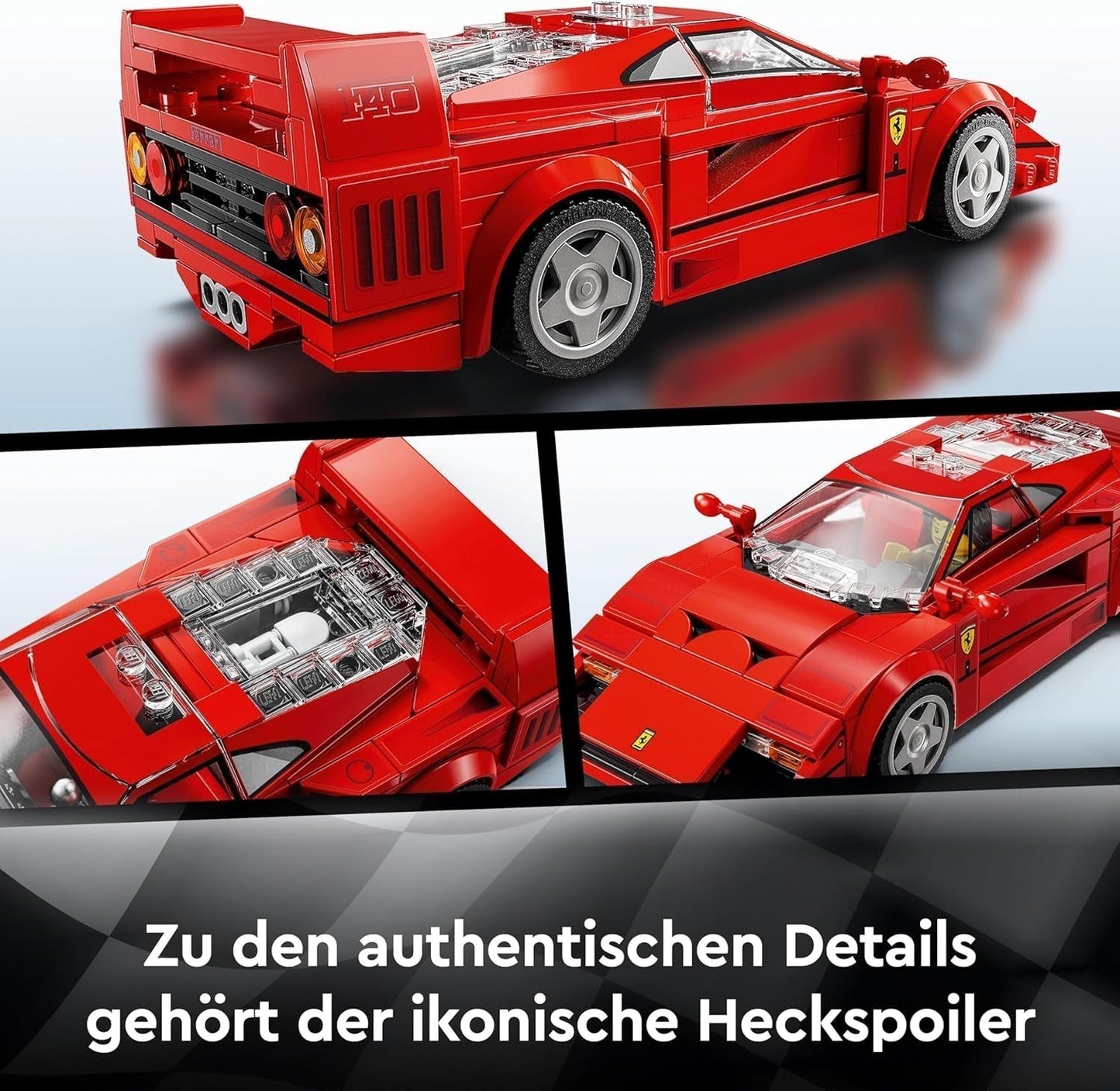 LEGO Speed Champions Superdeportivo Ferrari F40, set de juego con coche de juguete para construir y conductor con una minifigura, set de construcción de colección para niños, regalo para niños y niñas 76934 Juegos de construcción Besuche den LEGO-Store
