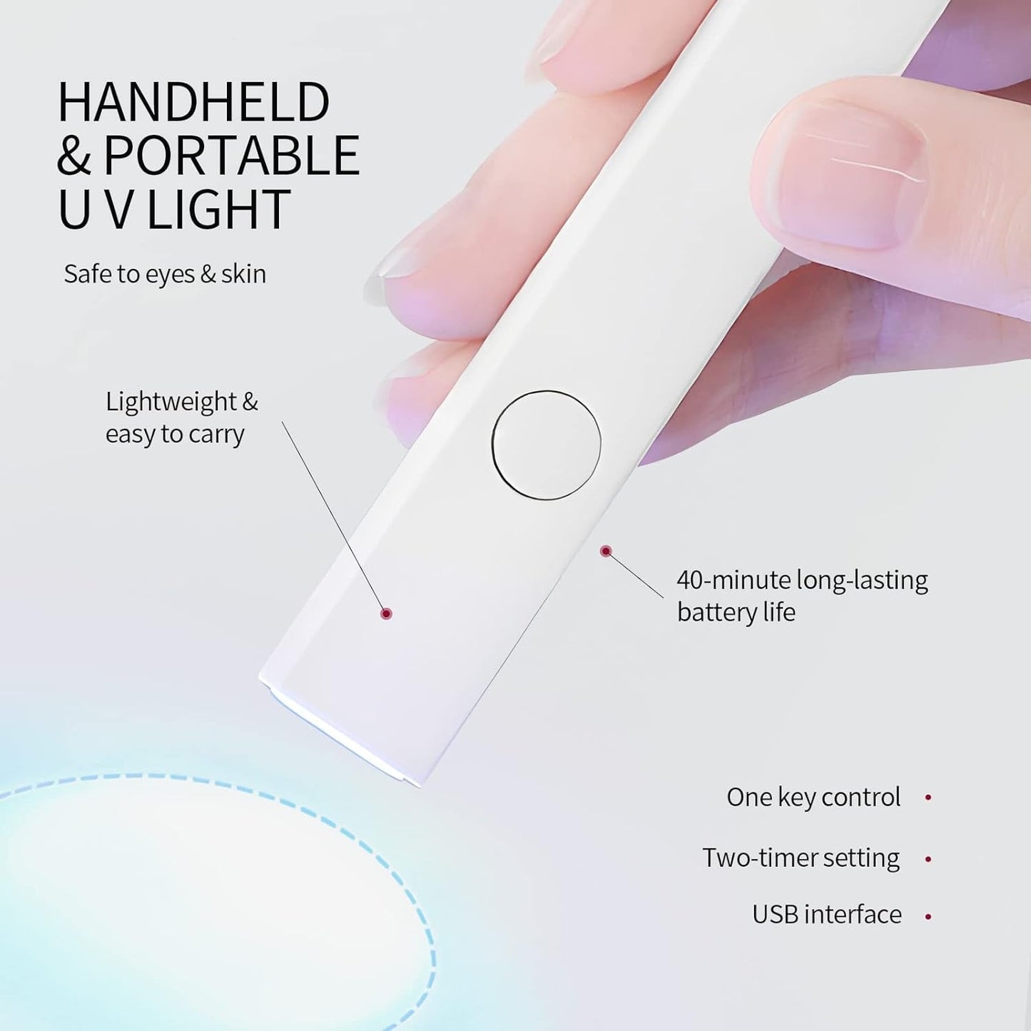 Saviland U V Lampe Für Gelnägel: Mini U V Lampe Für NägelSchützen Sie Die Haut Wiederaufladbar Klein LED Nagellack Trocknergerät Für Nagellack Aufbaugel Nail Tips Nagelkleber Geschenke para mujeres