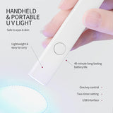 Saviland U V Lampe Für Gelnägel: Mini U V Lampe Für NägelSchützen Sie Die Haut Wiederaufladbar Klein LED Nagellack Trocknergerät Für Nagellack Aufbaugel Nail Tips Nagelkleber Geschenke para mujeres