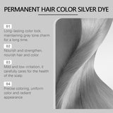 Tinte Capilar Plata con Extracto de Esencia Natural 2 en 1, Tinte Capilar Plata Detroit Rain, Tinte Capilar Plata Metálico, Tinte Capilar Plata para Cabello Oscuro, Tinte Capilar Plata, Tinte Capilar Permanente (1 Unidad) Naty Shop Tinte Capilar