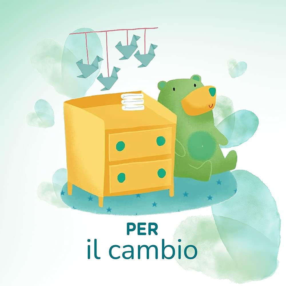 Pampers Acqua Pura Toallitas para bebé 468 unidades (paquete de 3) – 99% agua, 100% algodón, 0% plástico, alcohol y parabenos – Toallitas limpiadoras ideales para pieles sensibles, húmedas, sin ingredientes añadidos