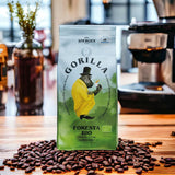 Café Gorilla Foresta 6 x 1000g en granos enteros tostados | Mezcla de Arábica | Portafiltro y cafeteras espresso totalmente automáticas | café expreso