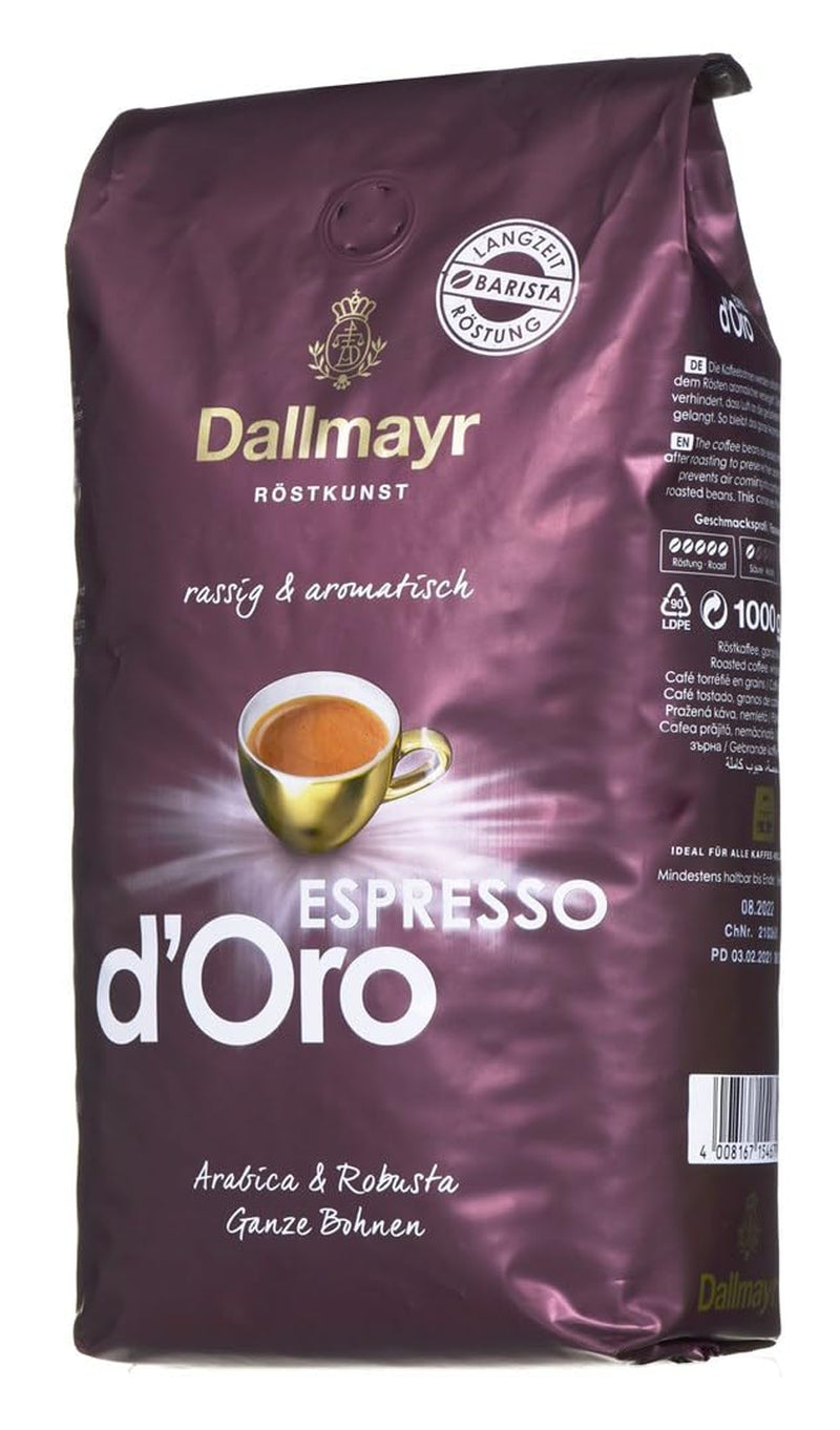 Espresso d'Oro en grano entero 8x 1000g (8000g) - café con sabor fuerte