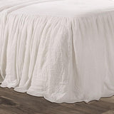 Lush Decor Colcha con faldón de volantes, poliéster, blanco, cama doble Lush Decor Camas y Mantas