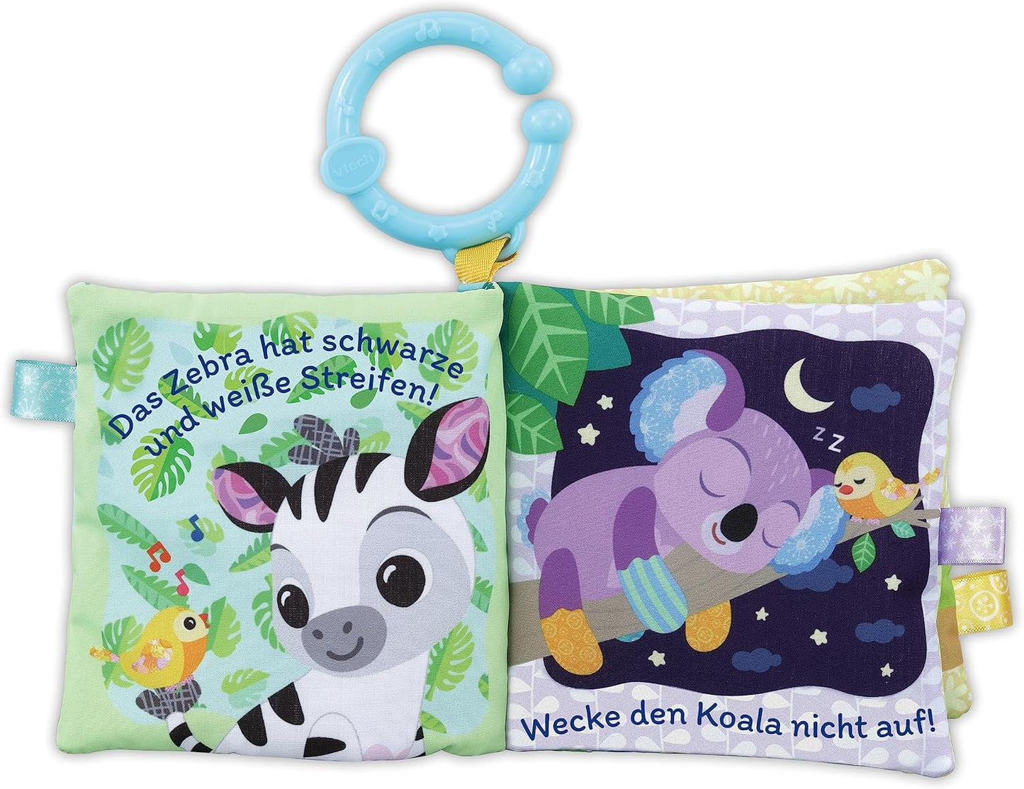VTech Baby - Set de regalo Amigos de los animales del bebé - Set de juguetes con libro de tela, pájaro cantor y sonajero de cebra - De 0 a 24 meses Juguetes para bebés Naty Shop