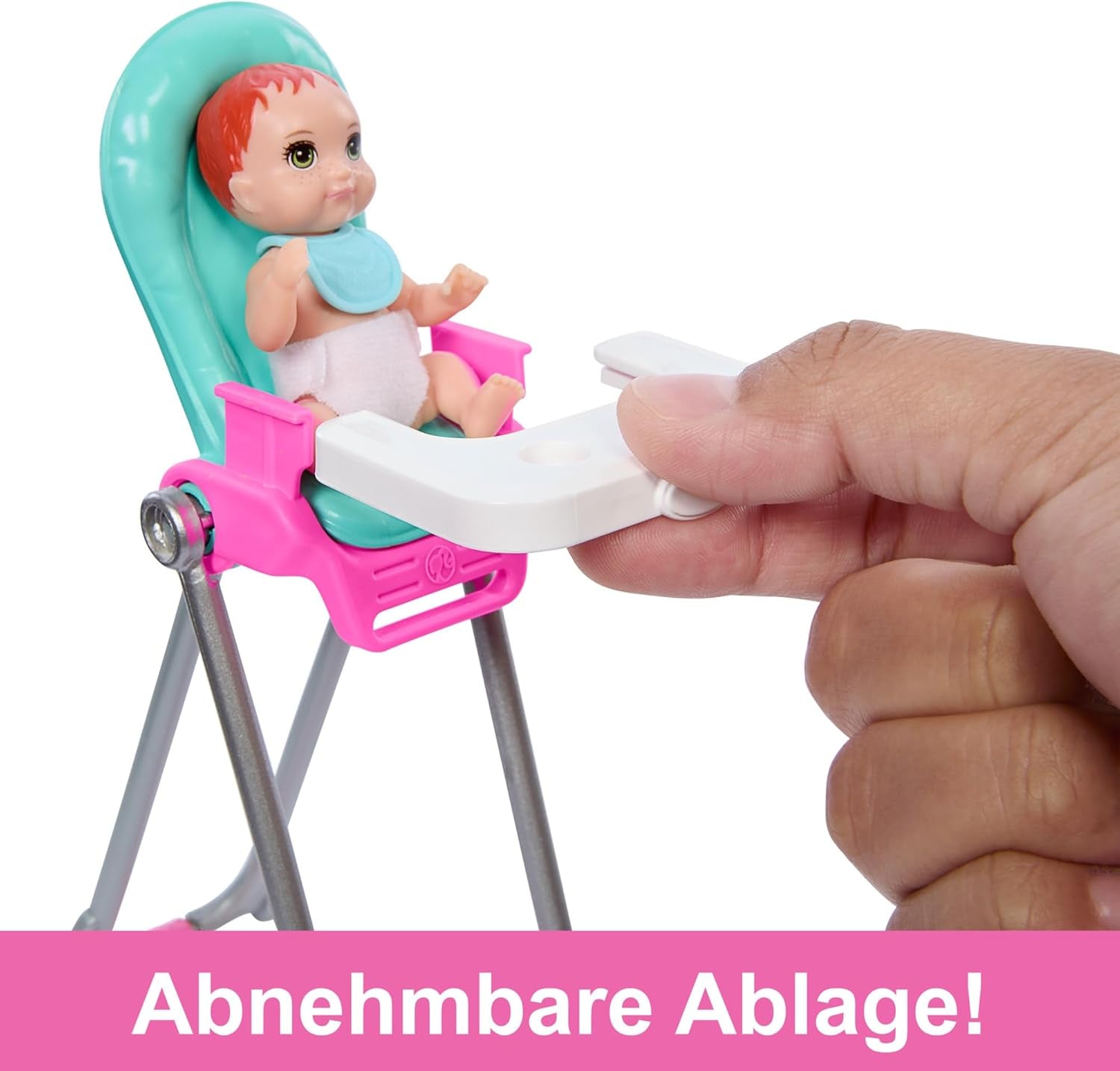 Muñeca Barbie Skipper y accesorios, juego de comida, juego de niñera, juguete que cambia de color HTK35
