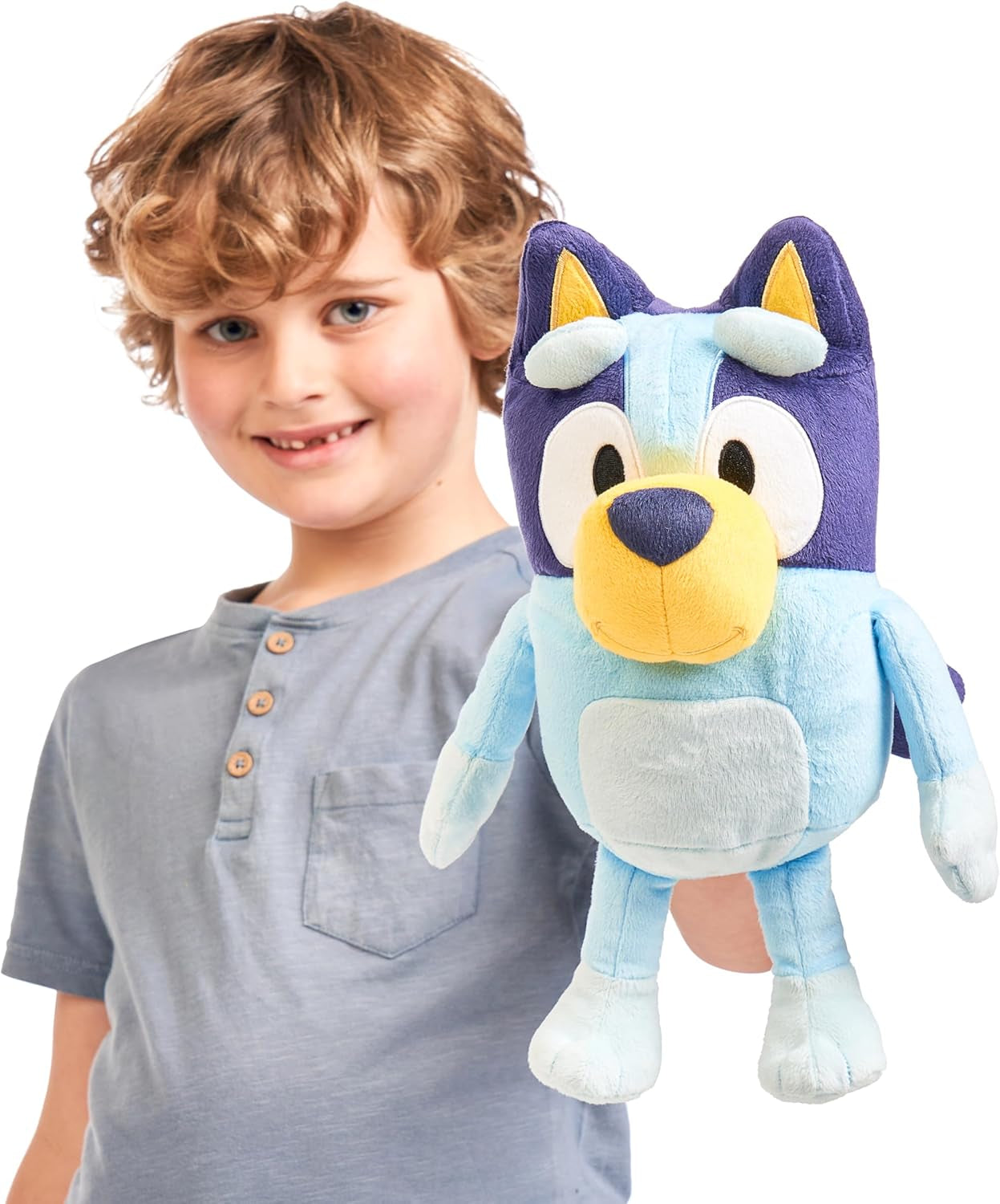 Peluche Bluey con efectos de sonido, peluche funcional, peluche interactivo, peluche parlante, peluche (33cm) Naty Shop Dolls