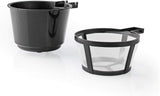 NEDIS Espressor - Café filtrado - 0,4 l - 1 taza - Temporizador - Negro / Plata