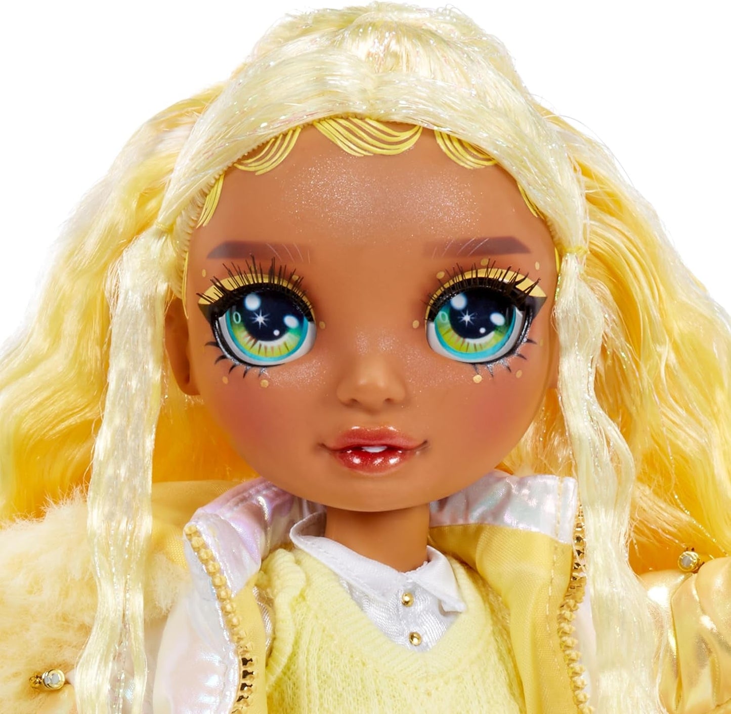 Rainbow High Winter Wonderland - Sunny (Amarillo) - Muñeco de nieve inflable con agua mágica oculta de 28 cm con juego de muñeco de nieve, adecuado para niños y coleccionistas de 4 a 12 años