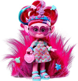 Mattel DREAMWORKS TROLLS Together Strong - Muñeca Hair-Tastic Queen Poppy Fashion - Más de 15 accesorios, peine con purpurina, gel con purpurina lavable, edades 3+ HNF25 Naty Shop Poppy Dolls Plush Furry Hair