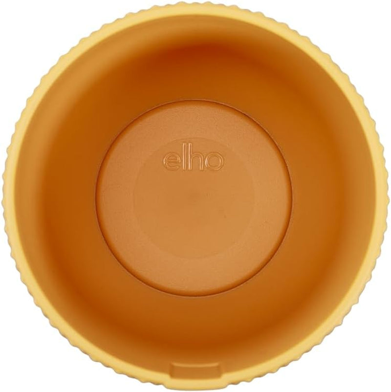 elho Jazz Round Mini 7cm - Macetas de interior - 100% plástico reciclado - Ø 7 x H 6,5 cm - Amarillo/Ámbar
