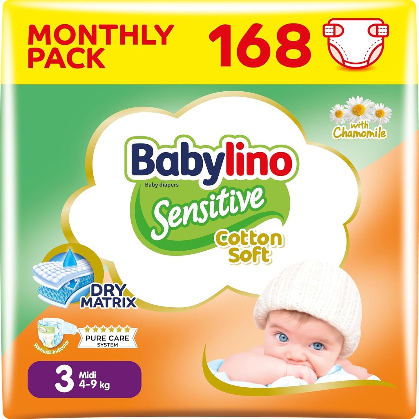 Pañales para bebés sensibles, talla 6, extra grande (13-18 kg), 114 pañales