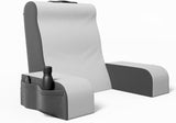 Almohada de lectura de cuña, almohada para respaldo de cama, almohada para brazo para TV, libros, juegos, dormitorio, soporte para la espalda (gris/blanco, estándar)