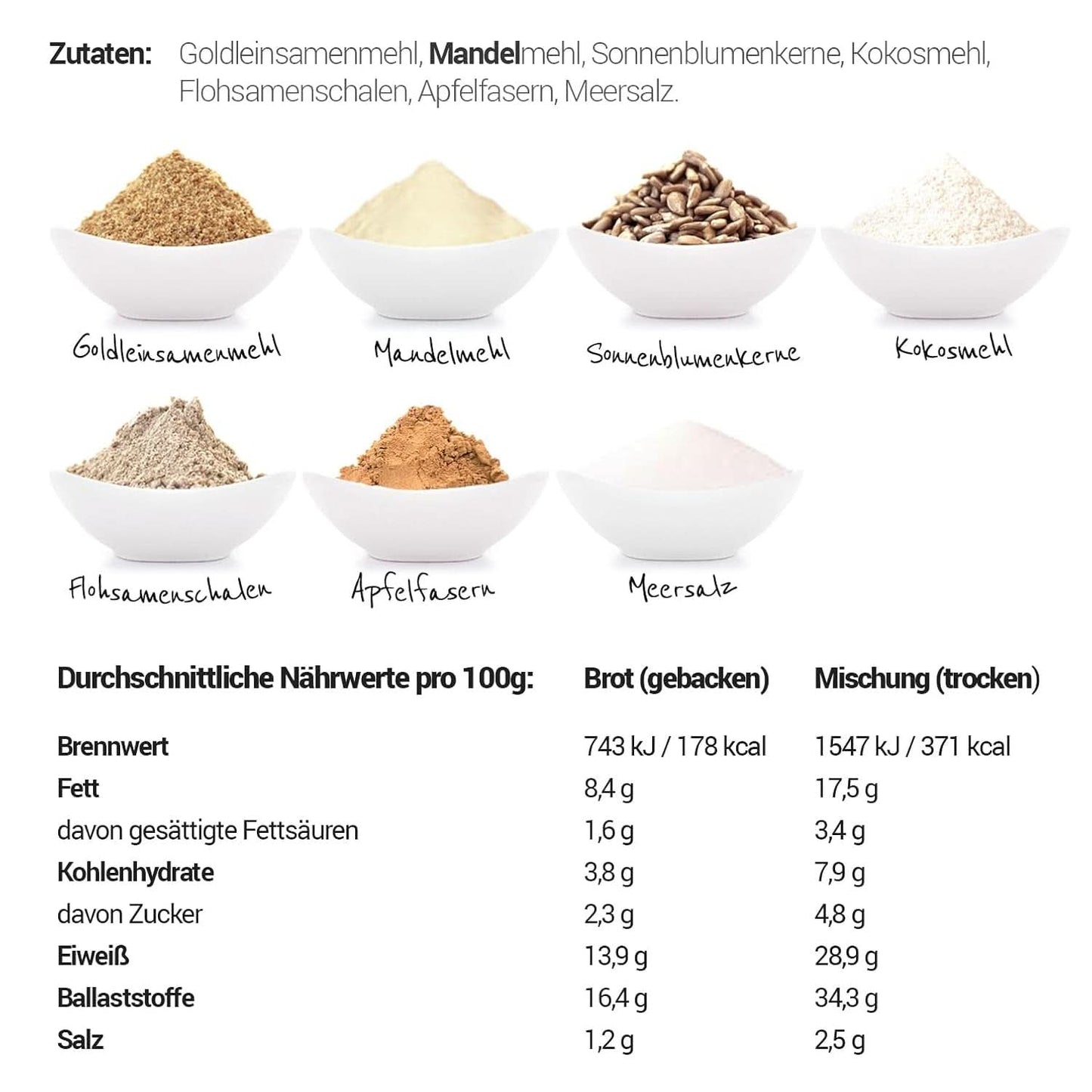 LOWER CARB BREAD BLEND, alternativa de pan proteico keto, vegano y sin gluten sin soja ni cereales Naty Shop Kitchen