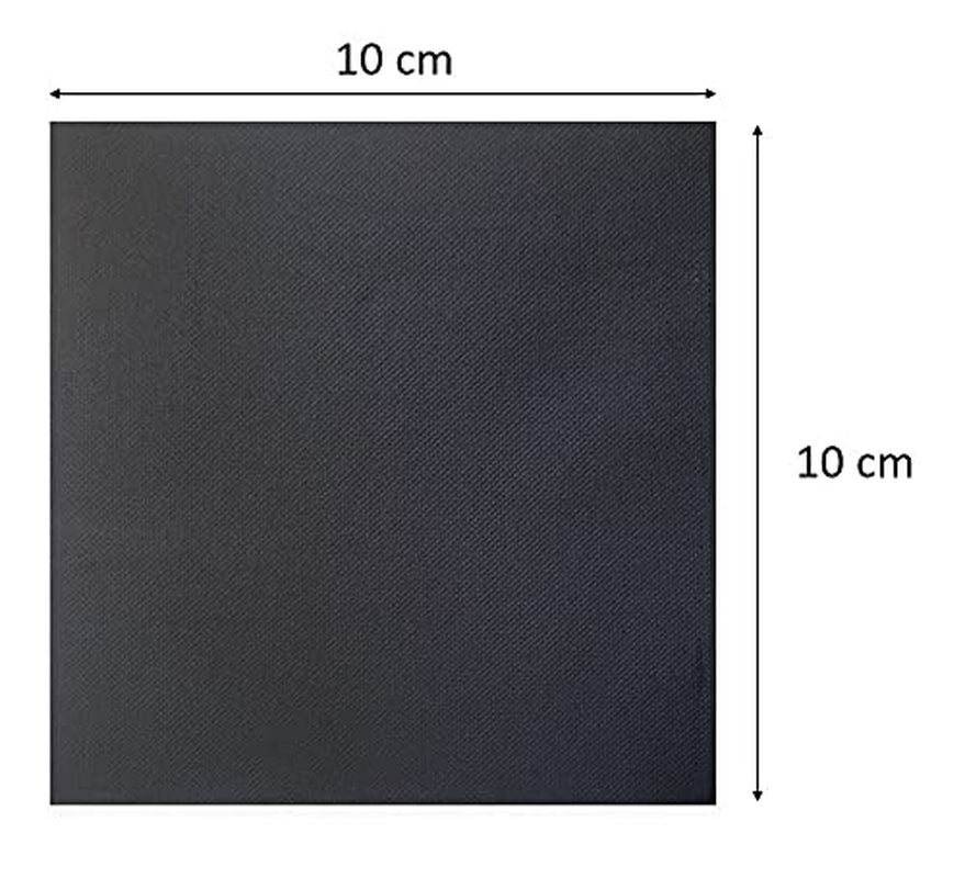 Saten Ser22104961 Cocktail, servilletas 20 X 20, 2 capas, pliegue 1/4, 100 servilletas, Punta-Punta, negro