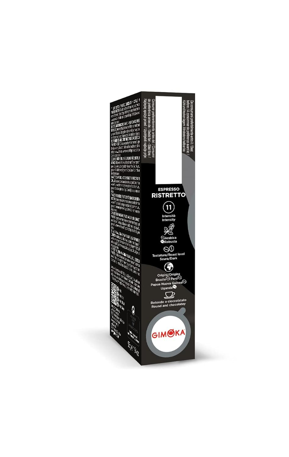 Gimoka Kaffeekapseln Espresso Ristretto, Intensität 11/13-100 Kapsel aus Aluminium - Compatible con Nespresso* Haushalts-Espressomaschinen - 100 Stück (10 x 10 Getränke) - Hergestellt in Italien