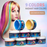 Tinte temporal para el cabello verde - Cera para teñir el cabello, tono de cabello para hombres y mujeres, pomada para el cabello natural, cera para teñir el cabello con clip de color para color de cabello de fiesta loca (4.23 oz, verde) Naty Shop Hair Dye