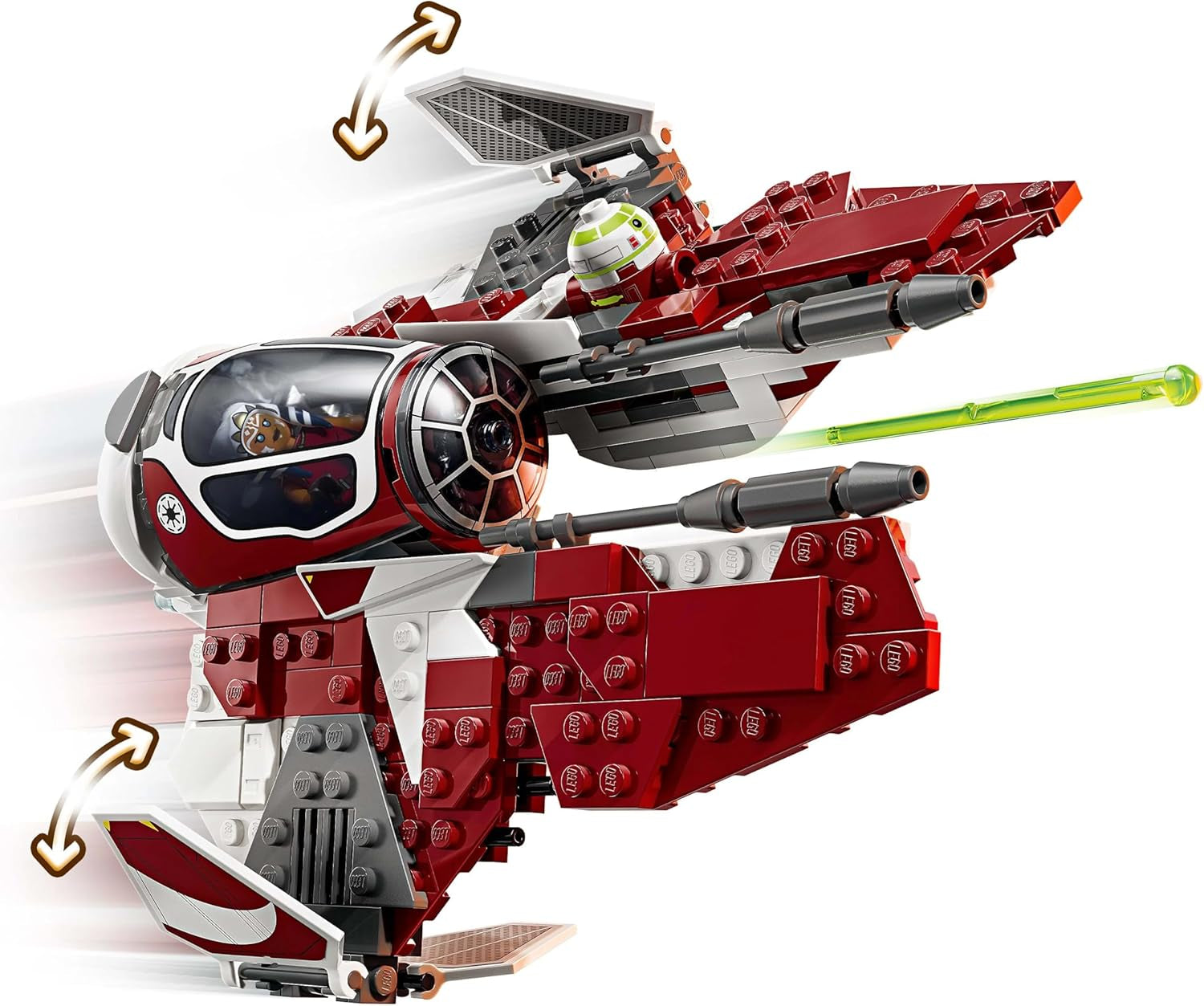 LEGO Star Wars 75401 Interceptor Jedi de Ahsoka, Caza estelar para fans de Clone Wars, Minifiguras de Ahsoka Tano y Anakin Skywalker con sables de luz y R7-A7, para niños y niñas a partir de 8 años Juegos de construcción Beuche den LEGO-Store