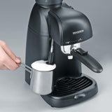 SEVERIN KA 5978 Cafetera espresso (incluye tazón para servir y cuchara dosificadora, hasta 4 tazas) negra, Estándar