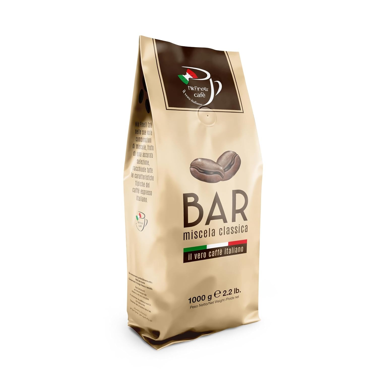 NIK CAFE' – Mezcla clásica – granos de café tostados. Su Excelencia, el robusto. 100% robusto