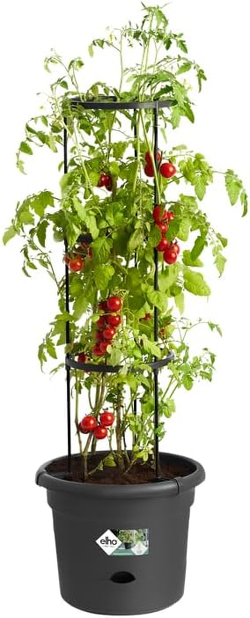 elho Green Basics Tomato pots 33 - Macetas para cultivo y cosecha en exterior - Ø 33,5 x Alt. 26,0 cm - Negro/Negro vivo