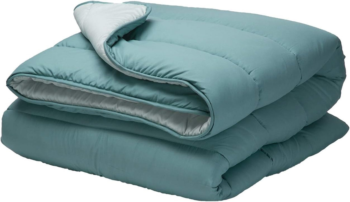Pikolin Home - Edredón Reversible 300 G - Relleno Nórdico Bicolor - Para Cama De 90 - Cómodo, Cálido, Transpirable, Verde, 150 X 220 cm Edredones y Edredones Naty Shop Almohada Verde Oscuro 100/105 - 180 X 260 Cm