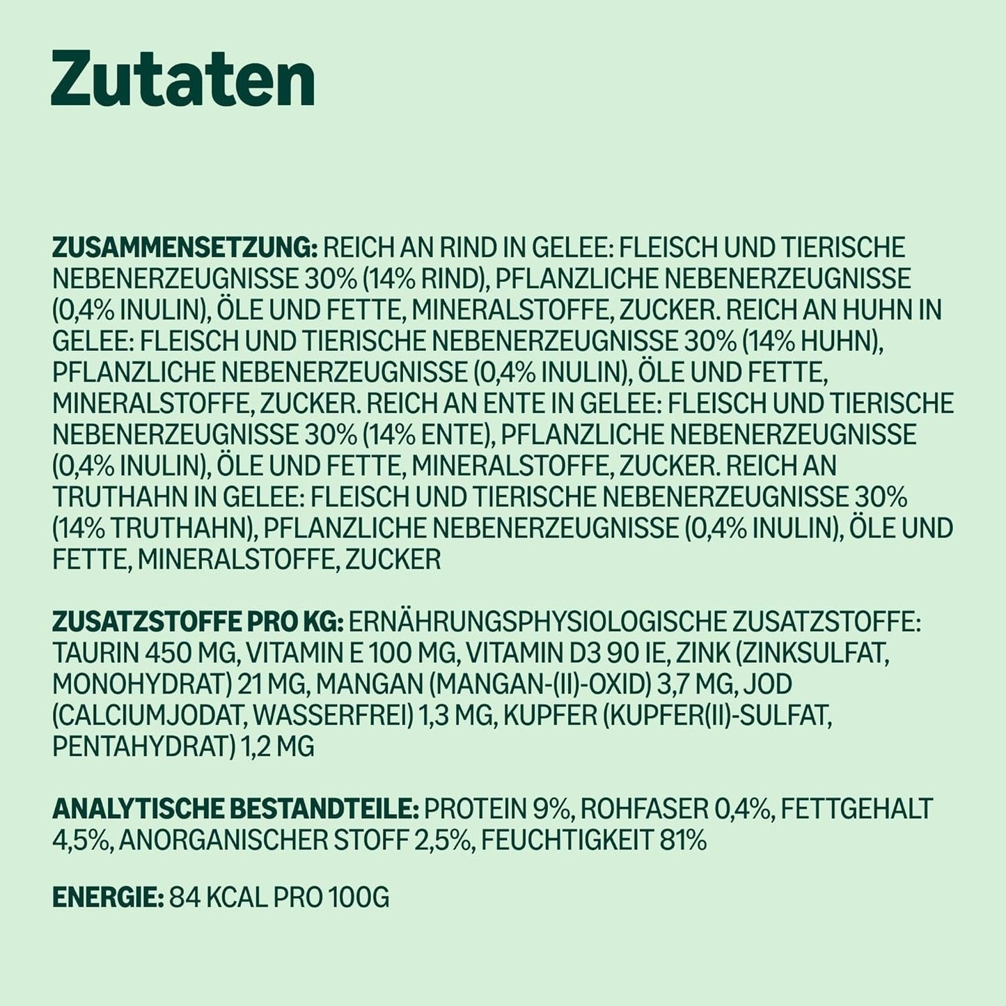 Amazon Comida húmeda para gatos adultos sin cereales Carne en gelatina Selección 4,76 kg 56 paquetes de 85 g (Anteriormente Lifelong)