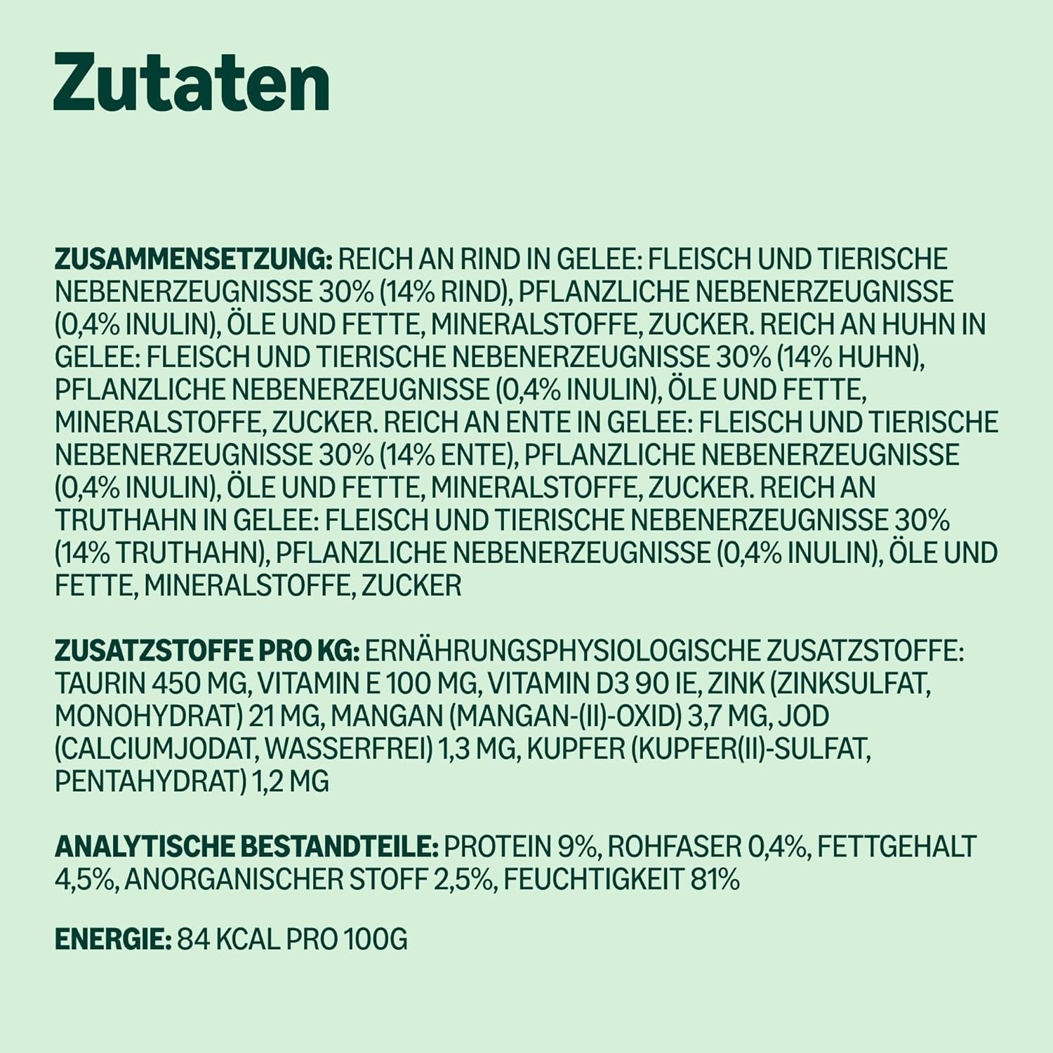 Amazon Comida húmeda para gatos adultos sin cereales Carne en gelatina Selección 4,76 kg 56 paquetes de 85 g (Anteriormente Lifelong)