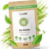 Té Matcha orgánico en polvo premium 100 g Té verde de la más alta calidad de Japón Kagoshima - Perfecto para batidos Matcha Latte Té verde japonés Vegano Sin aditivos Envase sin plástico