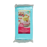 FunCakes Fondant Laminado Azul Bebé: Fácil de usar, liso, flexible, suave y maleable, perfecto para decoración de tartas, halal, kosher y sin gluten. 1 kg de pasta de azúcar Naty Shop Default Title