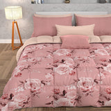 PETTI Artigiani Italiani - Edredón de invierno, Edredón de invierno, Edredón sencillo, Doble cara, Monocolor e impresión digital, 100% microfibra hipoalergénica, Made in Italy Edredones y edredones Naty Shop Floral 21 Powder Una Piazza E Mezza