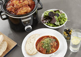 Olla de Cocción Lenta Crockpot, bol cerámico extraíble, fácil de limpiar, 2,4 litros (1-2 personas) Olla de Cocción Lenta Naty Shop