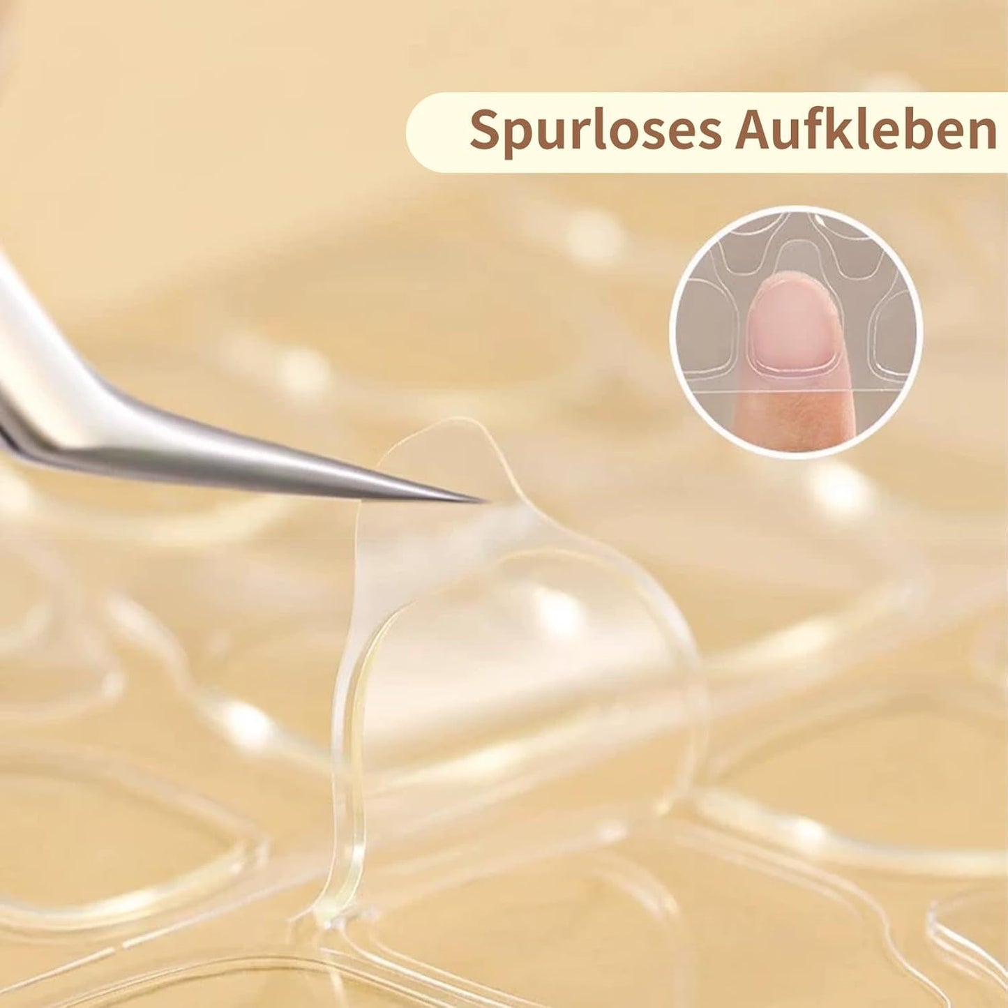 20 tabletas adhesivas para uñas de gelatina, almohadillas adhesivas transparentes y fuertes de doble cara, impermeables, reutilizables, para presionar en las uñas, juego de manicura DIY, accesorios para uñas