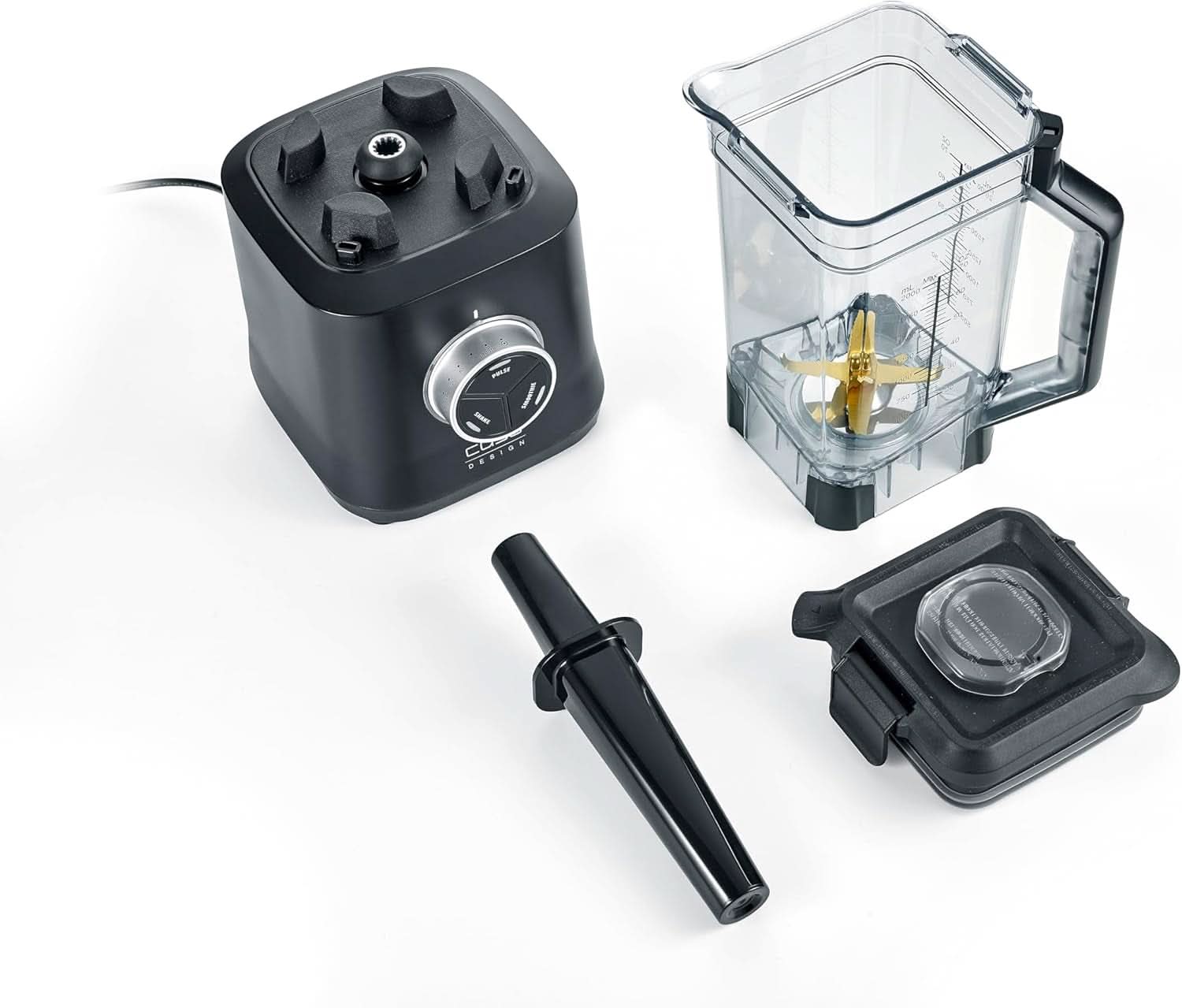 CASO Powerblender B 2000 - Batidora con base profesional, 30.000 U/Min, 2000 Watt, Bruchsicherer Tritan-Mixbehälter (2 L), libre de BPA, función Pulse, Shake, Smoothie, 8-Fach Messer-System Mit Titanbeschichtung Kitchen Naty Shop