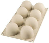 Silikomart, Molde para tartas de silicona Tartufo, 8 puertos individuales, Ø 62 H 52 mm Cocina Naty Shop