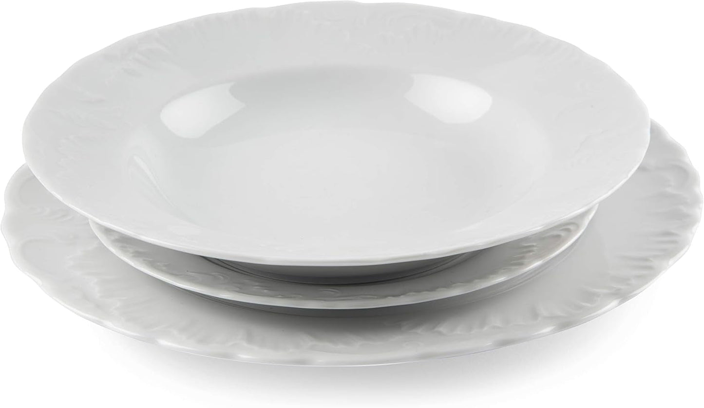 Juego de cubiertos Excelsa, 18 piezas, blanco.