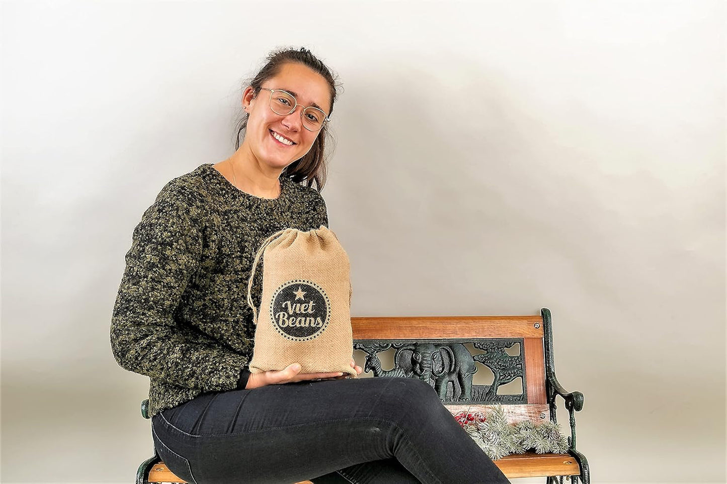 Kaffee Geschenk für Kaffeeliebhaber - Kaffeesack Yute - Vier Sorten exotischer Kaffee im Jutesack - Weihnachten Geschenkidee - Geschenk für Kaffeetrinker - Ganze Bohne
