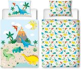 Ropa de cama para niños, algodón Ropa de cama infantil Naty Shop 100 X 135 + 40 X 60 Franela Dino