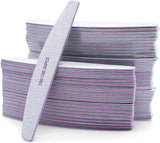 50 Stück Nagelfeile 100/180, Halbmond Nagelfeilen Für Gelnägel, Doppelseitige Nagelfeilen Set, Lima de uñas, Lima de uñas desechable de grano para Nagelstudios DIY Nail Art Zuhause, Weiß