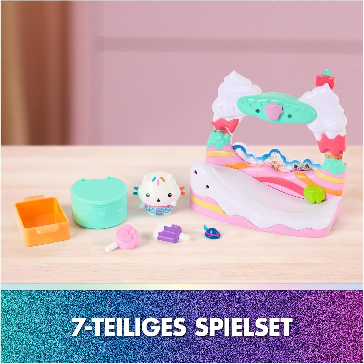 DREAMWORKS GABBY'S DOLLS HOUSE: LA PELÍCULA - El dulce balcón de Kuchi con figuras de casa de muñecas y accesorios para niños a partir de 3 años