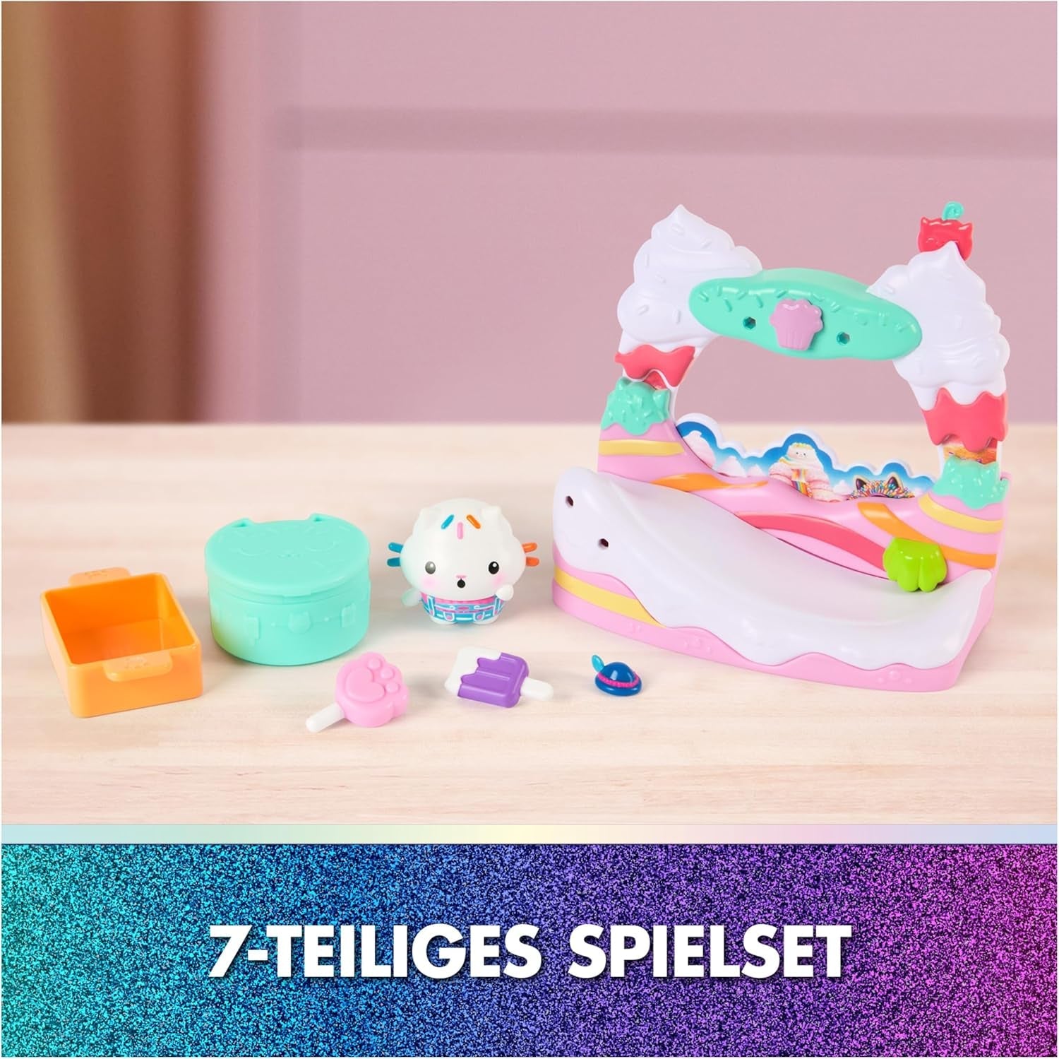 DREAMWORKS GABBY'S DOLLS HOUSE: LA PELÍCULA - El dulce balcón de Kuchi con figuras de casa de muñecas y accesorios para niños a partir de 3 años