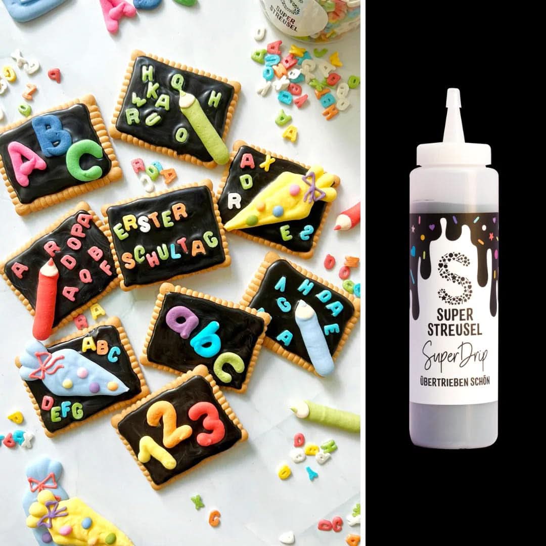 Super Drip Black Cake Glaze Cake Derretido Chocolate 300 gramos Glaseado y Decoración Naty Shop