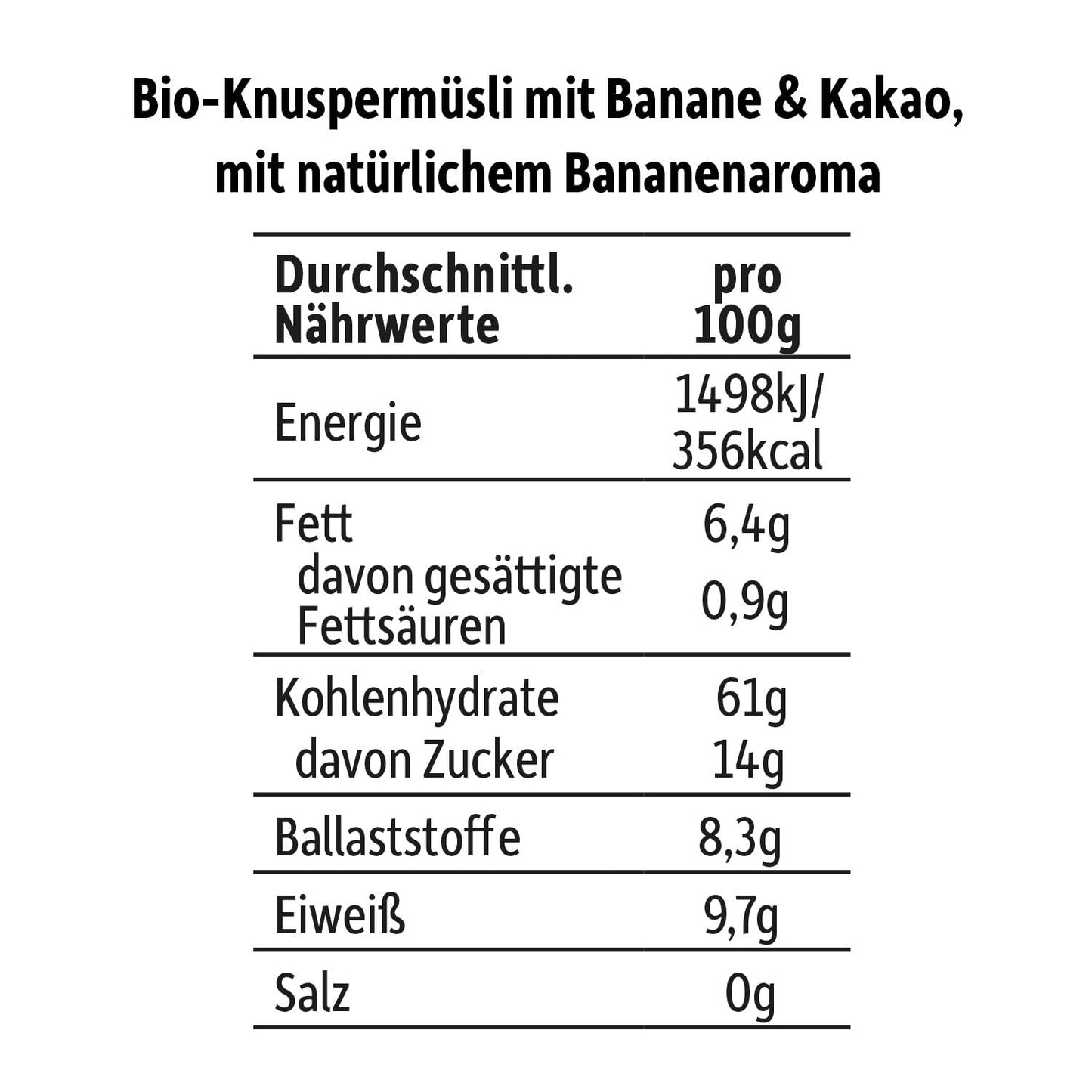 FRECHE FREUNDE KIDS, Bobs & DIKKAs Muesli crujiente de plátano y cacao, Muesli crujiente de chocolate para niños, bajo en azúcar, sin aditivos, 100% vegano, 6 piezas (6 x 280 g)