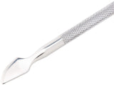 Empujador de cutículas y limpiador de uñas, herramienta profesional de manicura/pedicura, acero inoxidable de doble cabeza, perfecto para cutículas demasiado crecidas, limpia debajo/alrededor de las uñas, elimina el esmalte de uñas
