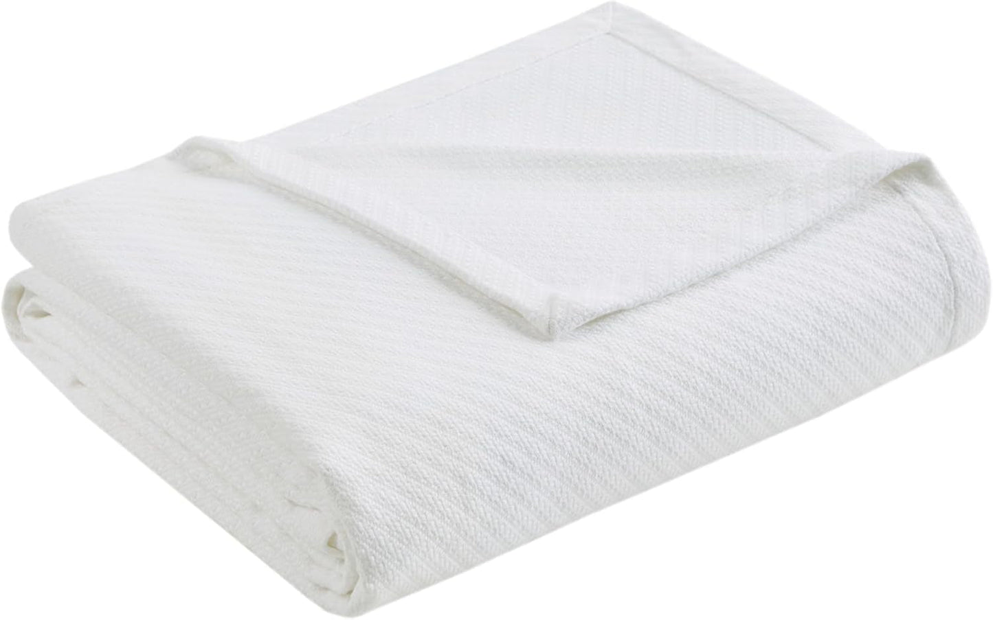 Madison Park Manta de algodón líquido de lujo de alta calidad, suave y cómoda, 100% algodón hilado en anillo para cama, sofá, sofá, color rubor, Full/Queen Naty Shop Quilts & Quilts White King Size